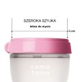 Antykolkowa butelka silikonowa 250 ml Pink BABY / Comotomo