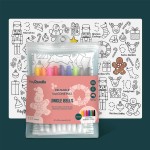 Duża Mata Silikonowa do Kolorowania A3 - Wesołych Świąt / HeyDoodle
