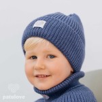 Czapka zimowa merino BLUE / Patulove