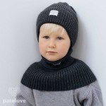 Czapka zimowa merino GRAPHITE / Patulove