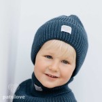 Czapka zimowa merino PETROL / Patulove