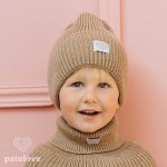 Czapka zimowa merino SAND / Patulove