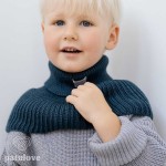 Komin z golfem merino PETROL / Patulove