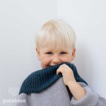Komin z golfem merino PETROL / Patulove