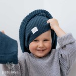 Komin z golfem merino PETROL / Patulove
