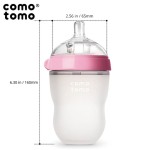 Antykolkowa butelka silikonowa 250 ml Pink BABY / Comotomo