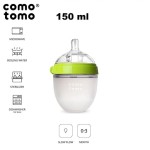 Antykolkowa butelka silikonowa 150 ml Green NEWBORN / Comotomo