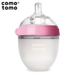 Antykolkowa butelka silikonowa 150 ml Pink NEWBORN / Comotomo