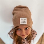 Czapka prążkowana BEIGE LINE różne rozmiary / UL&KA