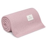 Kocyk ze 100% wełny merino powder pink - premium collection / Memi