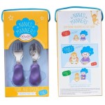 Widelec i łyżka 1-3 lat, ETAP 2 - purple / Nanas Manners