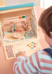 Drewniana rozkładana Szkoła z 3 figurkami i akcesoriami 3 lata+ / Lilliputiens