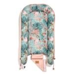 Kokon niemowlęcy BEST NEST  - BOHO PALMS, POWDER PINK / La Millou