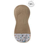 Wkładka do wózka spacerowego z wełny merino - beżowa, dinozaury / Simple Wool