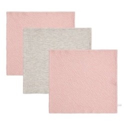 Chusteczki Pure Pink / Grey (3szt.) / Little Dutch