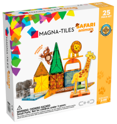 Klocki Magnetyczne Safari Animals 25 el. / Magna-Tiles