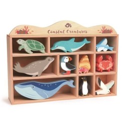 Drewniane figurki do zabawy - zwierzęta morskie / Tender Leaf Toys