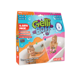 Magiczny proszek do kąpieli Gelli Baff - różowy i pomarańczowy, 4 użycia, 3+, 620g / Zimpli Kids
