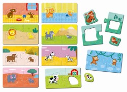 LOGIC Montessori - gra,układanka - ZWIERZĄTKA i ICH MAMY / Ludattica