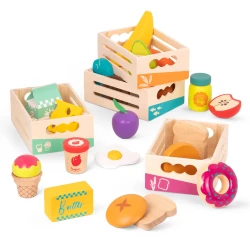 Little Foodie Groups – drewniane skrzyneczki z produktami spożywczymi / B.Toys