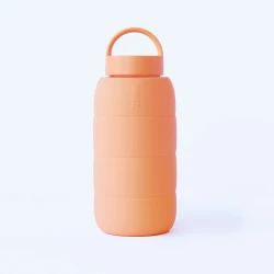 Szklana butelka do monitorowania dziennego nawodnienia Puffer Bottle - MELON / BINK