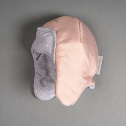 Pilotka wodoodporna czapka dla dziecka zimowa perłowy róż 6-12 mies. / Beztroska 