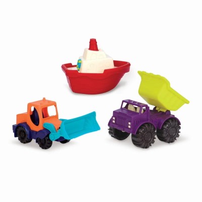 Loaders & Floaters – zestaw 3 pojazdów /  B.Toys