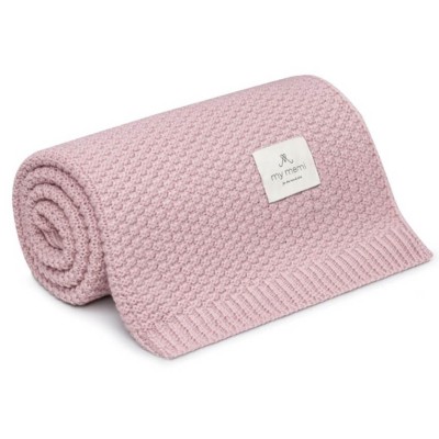 Kocyk ze 100% wełny merino powder pink - premium collection / My Memi