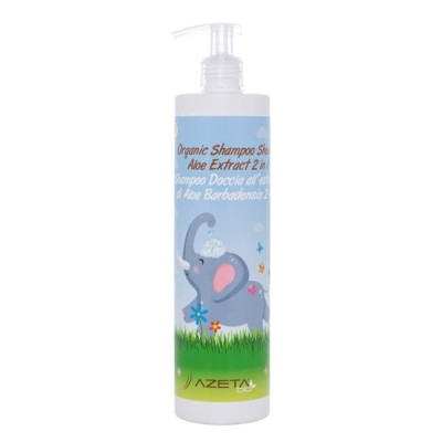 Organiczny szampon i płyn do mycia ciała 2w1 dla dzieci z EKSTRAKTEM Z ALOESU 500 ml / Azeta Bio