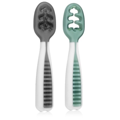 Łyżeczki wstępne GOOtensils - Green + Grey / NumNum