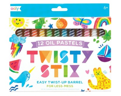 Kredki olejne wykręcane pastele 12 szt. Twisty Stix / Ooly