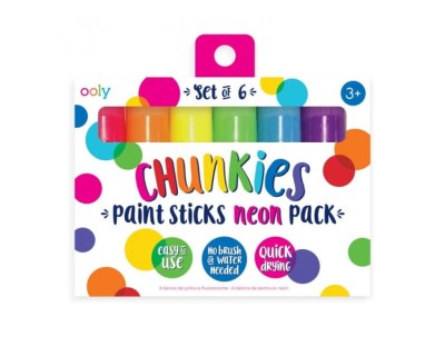 Farba w kredce 6 szt., Chunkies Paint Sticks - Neonowe / Ooly