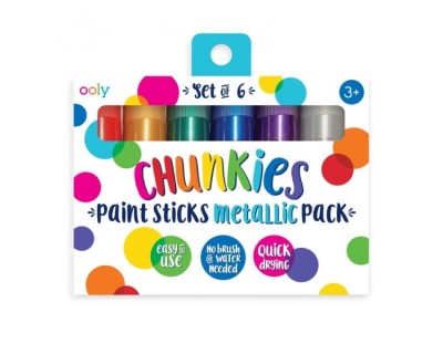 Farba w kredce 6 szt., Chunkies Paint Sticks - Metaliczne / Ooly 126-015
