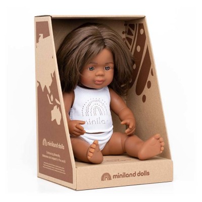 Lalka dziewczynka Aborygenka 38cm Miniland Doll
