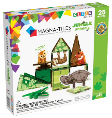 Klocki Magnetyczne Jungle Animals 25 el. / Magna-Tiles