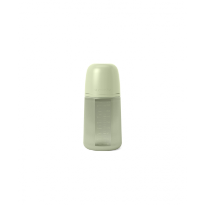  Butelka silikonowa SX Pro, średni przepływ, 240 ml - zielona / Suavinex 