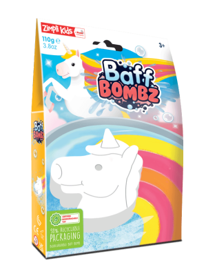 Jednorożec do kąpieli zmieniający kolor wody - Rainbow Baff Bombz / Zimpli Kids