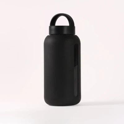Szklana butelka do monitorowania dziennego nawodnienia Day Bottle - BLACK / BINK