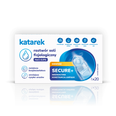 KATAREK Secure+ roztwór soli fizjologiczny NaCI 0,9% 20×5 ml 
