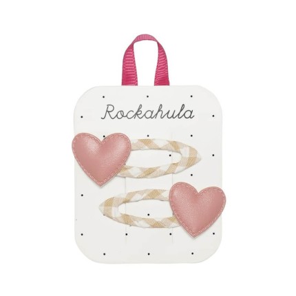Spinki do włosów Gingham Heart Clips / Rockahula Kids
