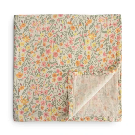 Otulacz z ogarnicznej bawełny - Pastel Blooms / Mushie