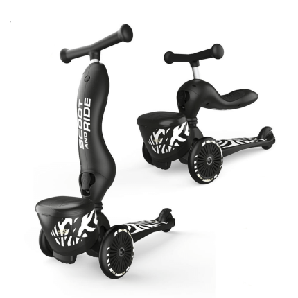 Highwaykick 1 Lifestyle 2w1 Jeździk i hulajnoga z zamykanym schowkiem 1-5 lat Zebra / Scootandride