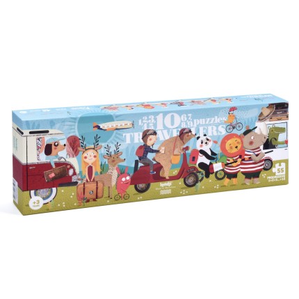 Puzzle dla dzieci, układanka - nauka liczenia, Podróżnicy / Londji