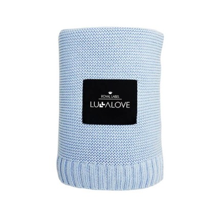 Bambusowy koc 80x100 BABY BLUE / Lullalove