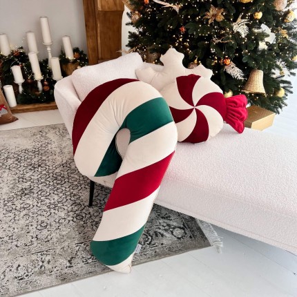 Poduszka cukrowa laska Candy Cane, 85x50cm / Cozy&Dozy
