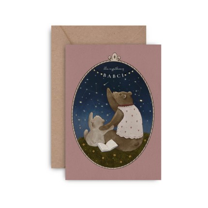 Kartka dla wyjątkowej Babci – Grandma Bear / Mommy Planner