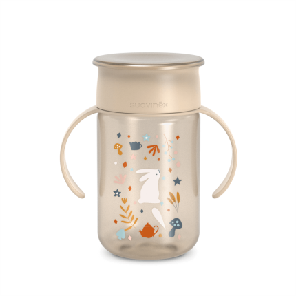 Kubek treningowy 360° Wonderland 340 ml - beżowy / Suavinex