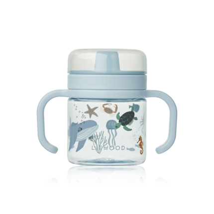 Tritanowy kubek niekapek Kylo, 280 ml - sea creature, sandy / Liewood