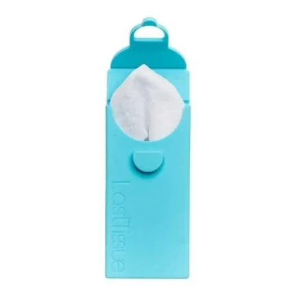 Wielorazowe chusteczki z bawełny organicznej LastTissue w turkusowym etui, 6 szt. / LastObject