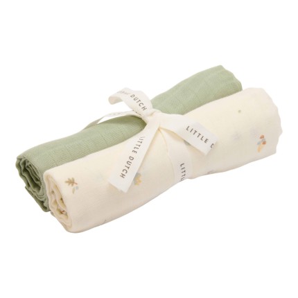 Otulacze muślinowe 70x70 cm - Forest Treasures & Sage / Little Dutch
